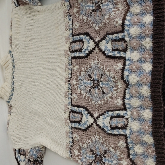 Vintage Handcrafted Cotton Ramie Bulky Sweater by Jennifer & Co. M - Picture 13 of 14